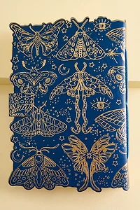 Blue Moth Foil Leather Journal