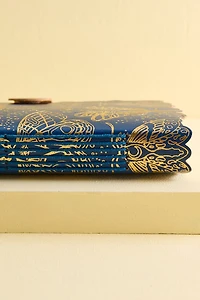 Blue Moth Foil Leather Journal