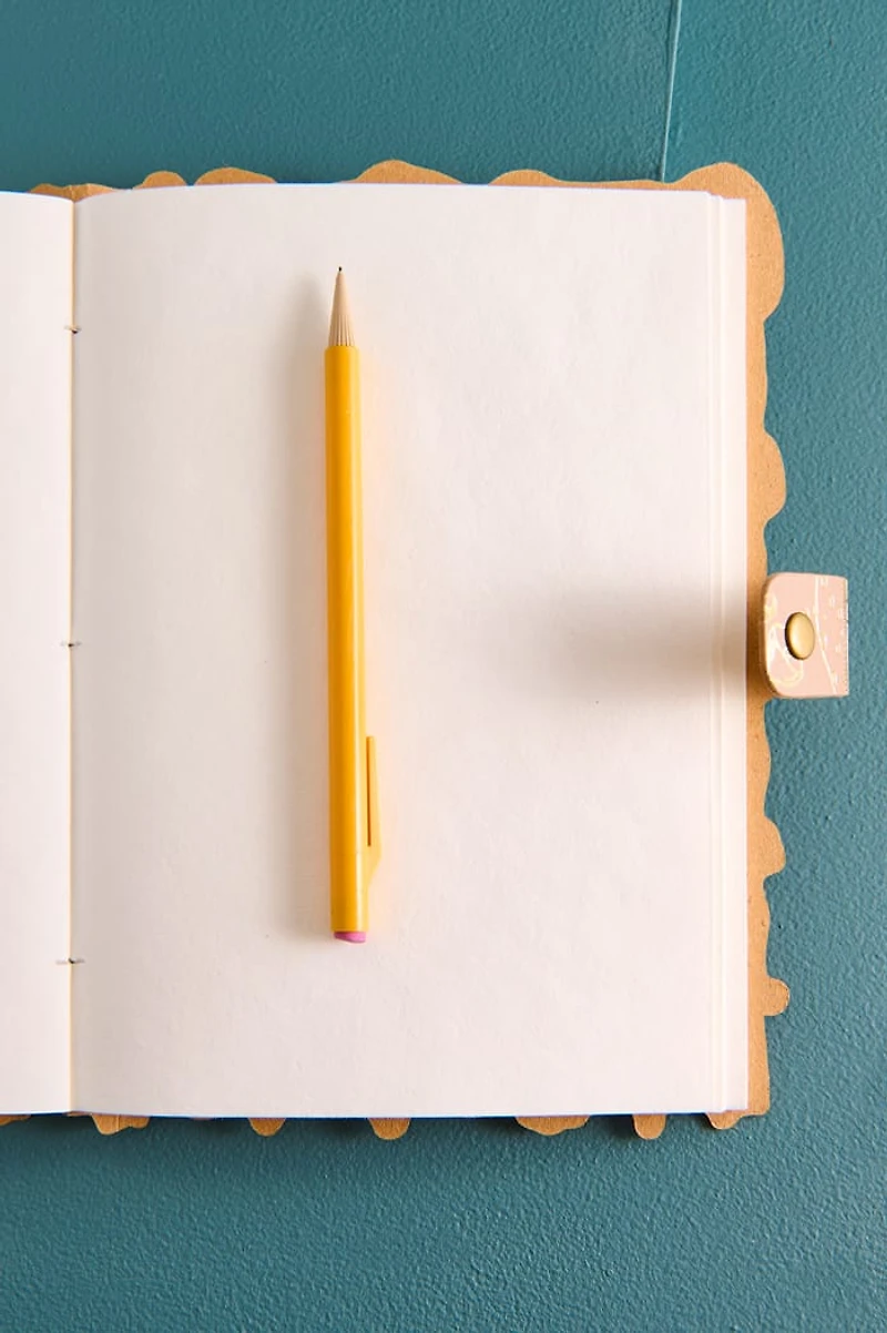 Gold Mushroom Foil Leather Journal