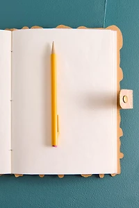 Gold Mushroom Foil Leather Journal
