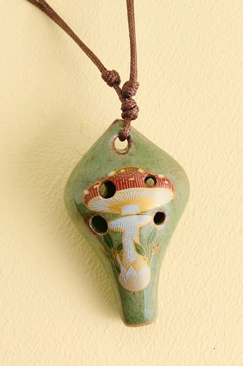 Mushroom Ocarina Necklace