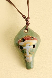 Mushroom Ocarina Necklace
