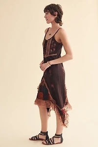 Brown Patchwork Lace Fairy Dress