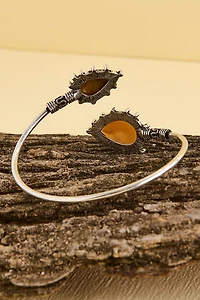 Silver Teardrop Tiger’s Eye Cuff Bracelet