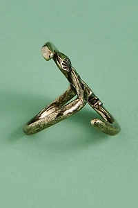 Antique Gold Mushroom Moon Ring
