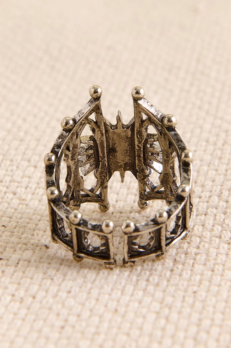 Rose Quartz Gothic Sun Ring