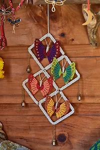 Butterfly Colony Bell Macrame Wall Hanging