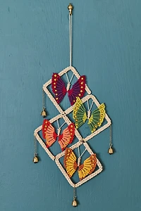 Butterfly Colony Bell Macrame Wall Hanging