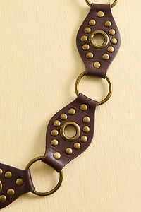 Brown Boho Rivet Belt