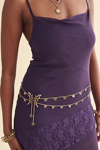 Gold Butterfly Double Chain Belt