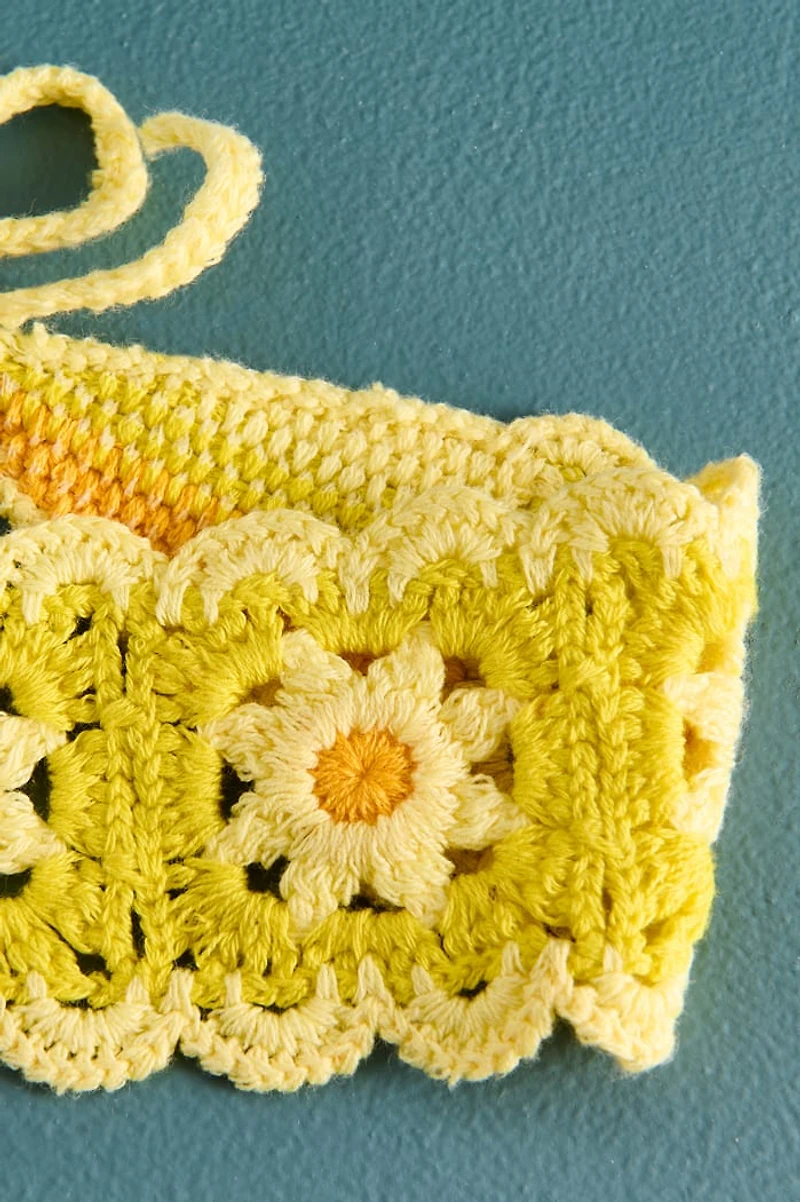 Yellow Daisy Crochet Soft Headband