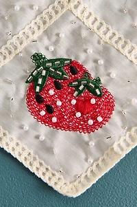 Strawberry Beaded Headband Scarf
