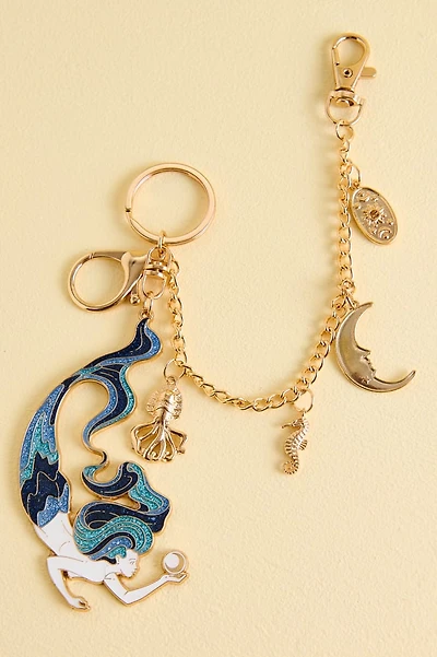 Blue Mermaid Chain Bag Charm
