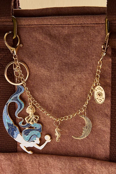 Blue Mermaid Chain Bag Charm