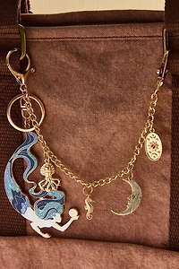 Blue Mermaid Chain Bag Charm