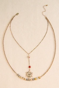 Shop Gold Sun Lariat Necklace Online for Boho Layered Style