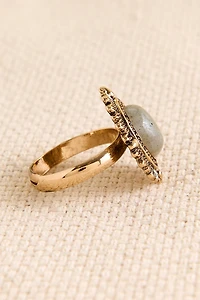 Labradorite Art Deco Ring