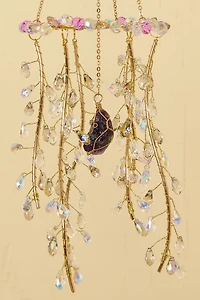Amethyst Rainbow Glass Willow Branch Suncatcher