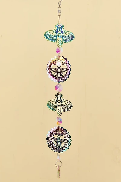 Curio Insect Steel Rainbow Glass Spinner Suncatcher