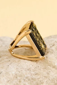 Black Celestial Rectangle Ring