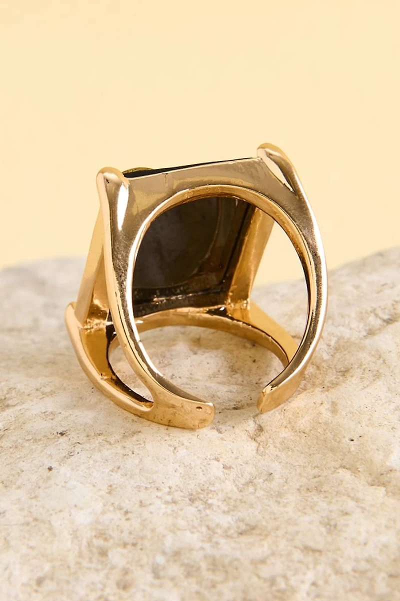 Black Celestial Rectangle Ring