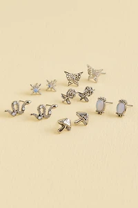 Opalite Snake Rose Garden Earring Set