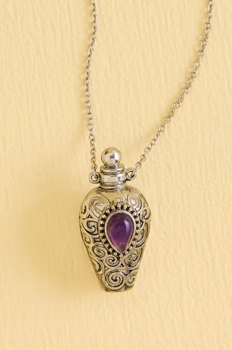 Amethyst Mini Potion Bottle Necklace