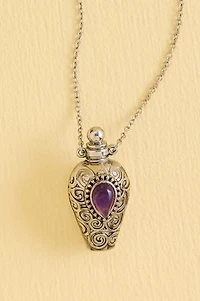 Amethyst Mini Potion Bottle Necklace