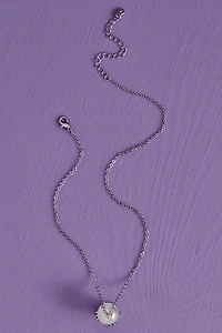 Clear Crystal Ball Necklace