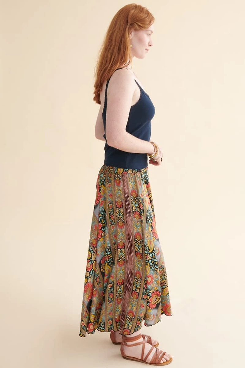 Multi Floral Extra Wide Leg Pants