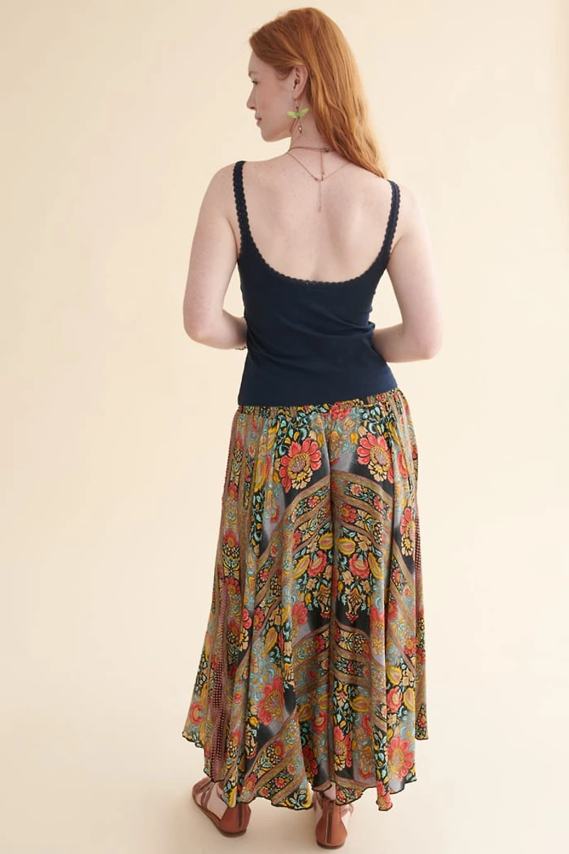 Multi Floral Extra Wide Leg Pants