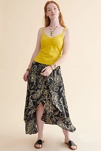 Black Sari Convertible Dress Skirt