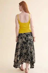 Black Sari Convertible Dress Skirt