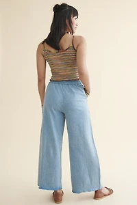Blue Retro Butterfly Moon Lounge Pants