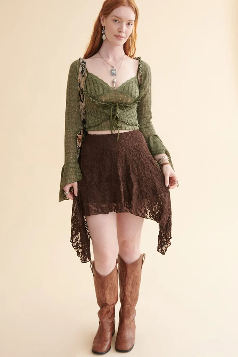 Brown Lace Fairy Skirt