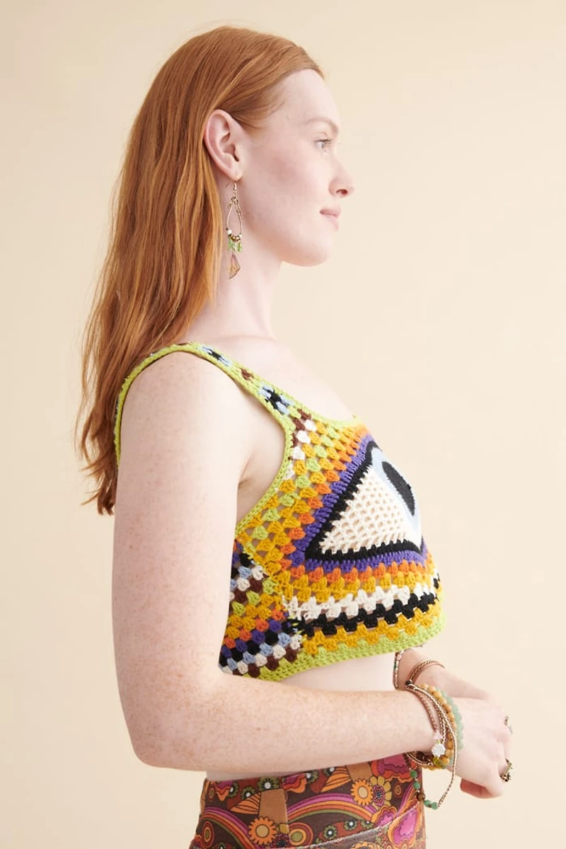 Mystic Evil Eye Crochet Tank