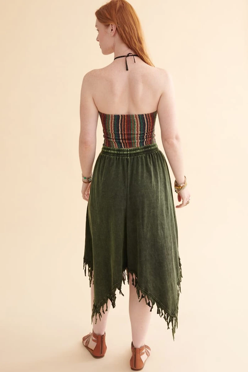 Green Embroidered Floral Fairy Skirt