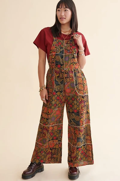 Ditsy Floral Patchwork Overalls