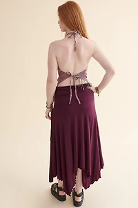Plum Ruched Convertible Dress Skirt
