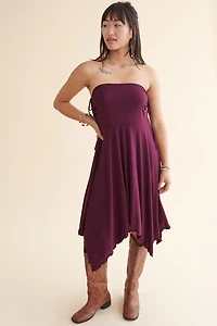Plum Ruched Convertible Dress Skirt