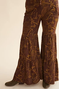 Trippy Mushroom Tiered Wide Leg Pants