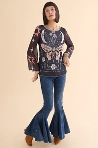 Denim Retro Extra Wide Flare Pants