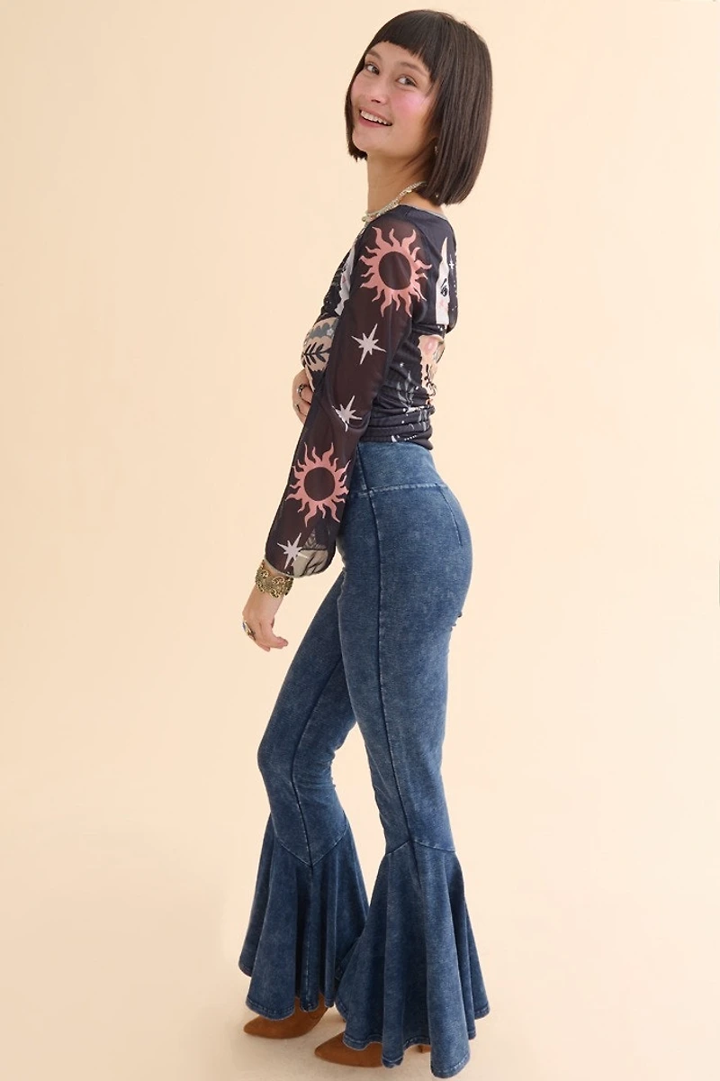 Denim Retro Extra Wide Flare Pants
