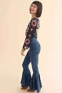 Denim Retro Extra Wide Flare Pants