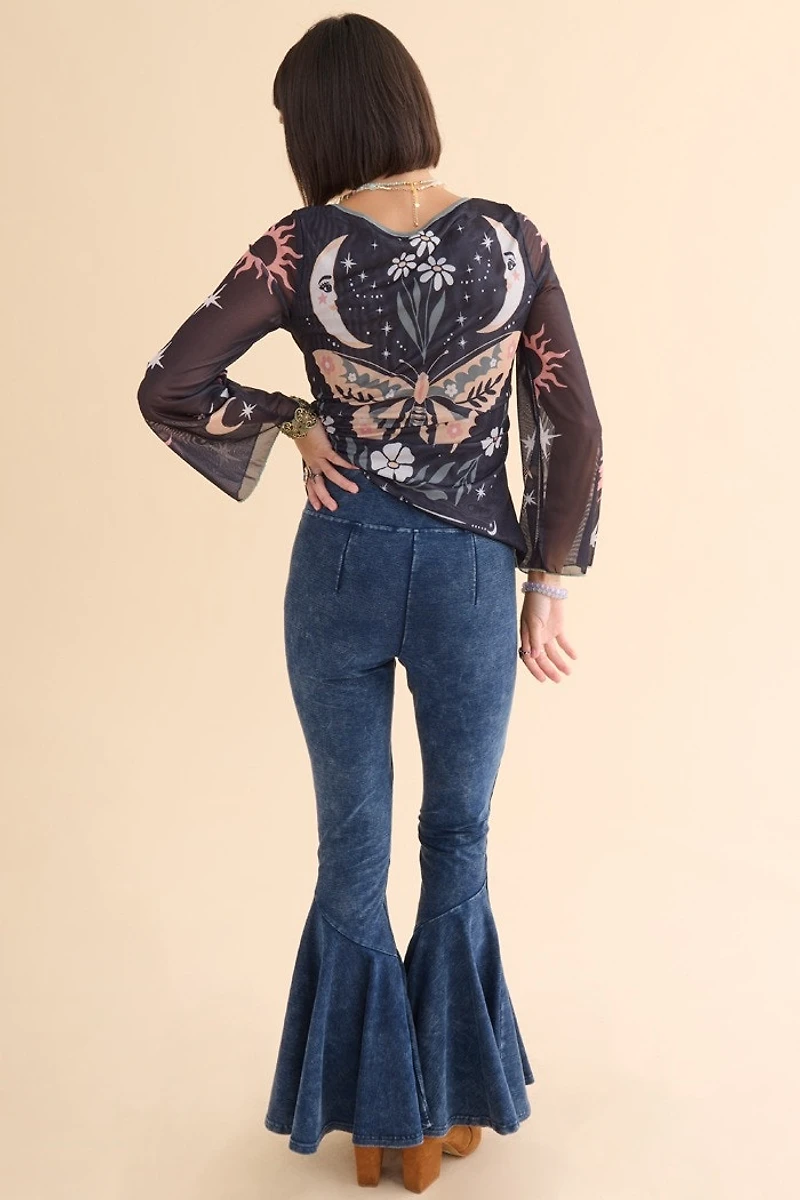 Denim Retro Extra Wide Flare Pants