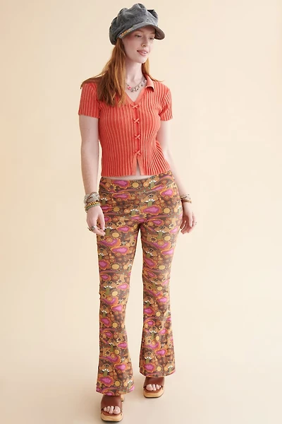 Groovy Paisley Velvet Flare Pants