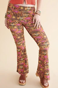 Groovy Paisley Velvet Flare Pants