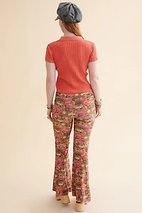 Groovy Paisley Velvet Flare Pants