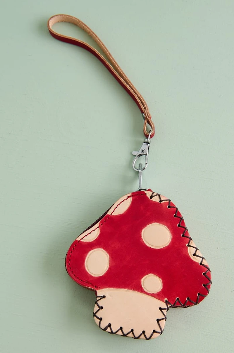 Mushroom Leather Coin Purse