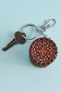 Butterfly Leather Coin Pouch Keychain